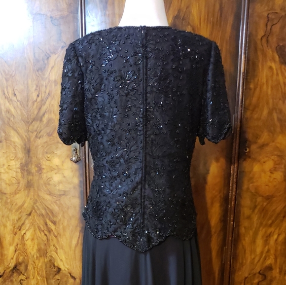 Womens Vintage BRILLIANTE By J.A. BEADED  DRESS~Formal~Dance~Evening~Size Medium - Picture 3 of 5